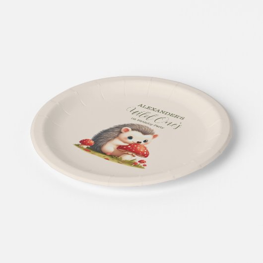 Woodland Animals Greenerd Wild One Birthday Papieren Bordje (Gekanteld)