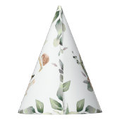 Woodland Animals Greenery 1st Birthday Boy Girl Feesthoedjes (Achterkant)