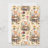 Woodland Animals Greenery 1st Birthday Kaart (Achterkant)