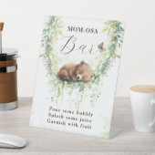 Woodland Animals Greenery Baby Boy Shower Mom-osa Reclamebord Met Voetstuk (Insitu)