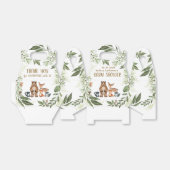 Woodland Animals Greenery Baby shower Hartelijk da Bedankdoosjes (Uitgevouwen)