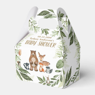Woodland Animals Greenery Baby shower Hartelijk da Bedankdoosjes