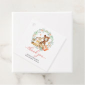 Woodland Animals Greenery Baby shower Hartelijk da Bedankjes Labels (In situ)