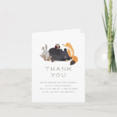 Woodland Animals Greenery Baby shower Hartelijk da Bedankkaart (Voorkant)