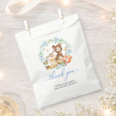 Woodland Animals Greenery Baby shower Hartelijk da Bedankzakje (Geknipt)