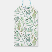 Woodland Animals Greenery Baby shower Hartelijk da Cadeaulabel (Achterkant)