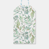 Woodland Animals Greenery Baby shower Hartelijk da Cadeaulabel (Achterkant)