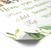 Woodland Animals Greenery Baby shower Momosa Bar Poster (Hoek)