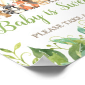 Woodland Animals Greenery Baby shower Sweet Treat Poster (Hoek)