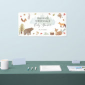 Woodland Animals Greenery Baby shower Welcome Spandoek (Beurs)