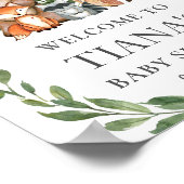 Woodland Animals Greenery Baby shower Welkomstbord Poster (Hoek)