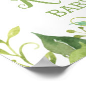 Woodland Animals Greenery Baby shower Welkomstbord Poster (Hoek)