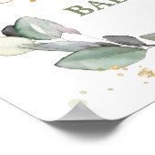 Woodland Animals Greenery Baby shower Welkomstbord Poster (Hoek)