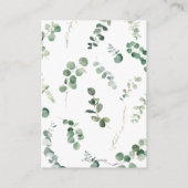 Woodland Animals Greenery Diaper Raffle Ticket    Informatiekaartje (Achterkant)