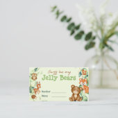 Woodland Animals Greenery Eucalyptus Baby Game Visitekaartje (Staand voorkant)