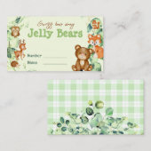 Woodland Animals Greenery Eucalyptus Baby Game Visitekaartje (Voorkant / Achterkant)