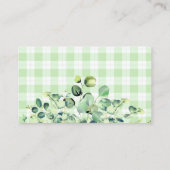 Woodland Animals Greenery Eucalyptus Book Request Visitekaartje (Achterkant)