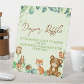 Woodland Animals Greenery Eucalyptus Diaper Raffle Reclamebord Met Voetstuk (Insitu)