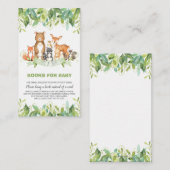 Woodland Animals Greenery Forest Boy brengt een bo Informatiekaartje (Voorkant / Achterkant)