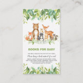 Woodland Animals Greenery Forest Boy brengt een bo Informatiekaartje (Voorkant)