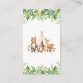 Woodland Animals Greenery Forest Boy brengt een bo Informatiekaartje (Achterkant)