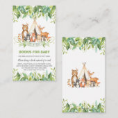 Woodland Animals Greenery Forest Boy brengt een bo Informatiekaartje (Voorkant / Achterkant)