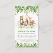 Woodland Animals Greenery Forest Boy brengt een bo Informatiekaartje (Voorkant)