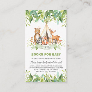 Woodland Animals Greenery Forest Boy brengt een bo Informatiekaartje