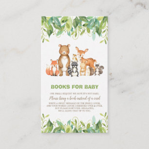 Woodland Animals Greenery Forest Boy brengt een bo Informatiekaartje