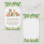 Woodland Animals Greenery Forest Boy brengt een bo Informatiekaartje (Voorkant / Achterkant)