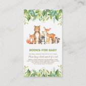 Woodland Animals Greenery Forest Boy brengt een bo Informatiekaartje (Voorkant)