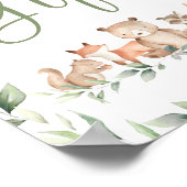 Woodland Animals Greenery Gifts Party Tabletop Poster (Hoek)
