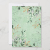 Woodland Animals Greenery Gold Neutral Baby shower Kaart (Achterkant)