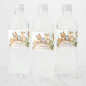 Woodland Animals GreenGenery Baby shower 1e Verjaa Waterfles Etiket (Flessen)