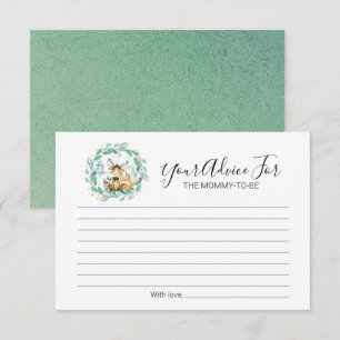 Woodland Animals GreenGenery Baby shower advies Kaart