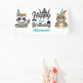 Woodland Animals "Happy Birthday" Banner (Insitu)