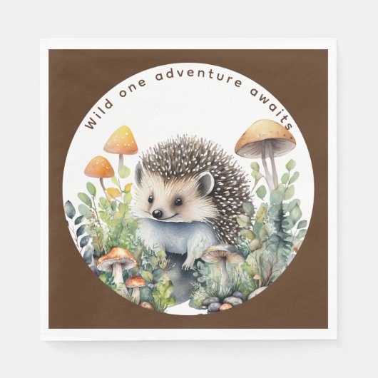 Woodland Animals Hedgehog Partyware Decor Eetkamer Servet (Voorkant)