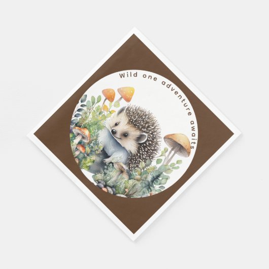 Woodland Animals Hedgehog Partyware Decor Eetkamer Servet (Hoek)