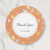 Woodland Animals Herfst 1e verjaardag Dank u Bedankjes Labels (Achterkant)