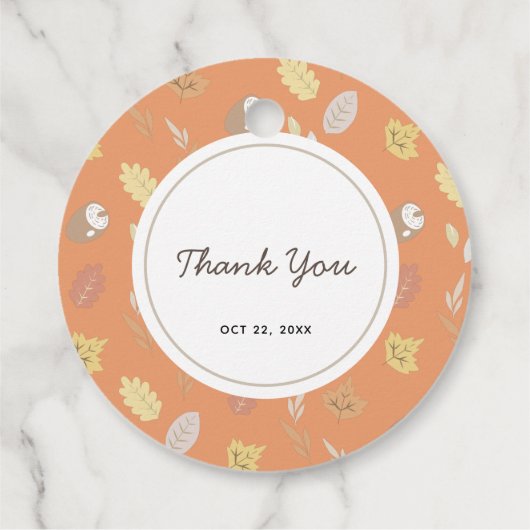 Woodland Animals Herfst 1e verjaardag Dank u Bedankjes Labels (Achterkant)
