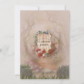 Woodland Animals Herfst Autumn Forest Baby shower Kaart (Achterkant)