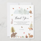 Woodland Animals Herfst Baby shower Bedankkaart (Voorkant)