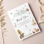 Woodland Animals Herfst Baby shower Bedankkaart
