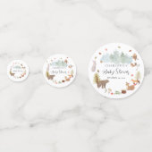 Woodland Animals Herfst Baby shower Confetti (Achterkanten)