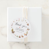 Woodland Animals Herfst Baby shower Dank u Bedankjes Labels (In situ)