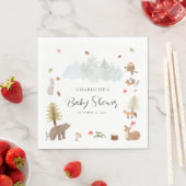 Woodland Animals Herfst Baby shower papier Servet (Insitu)