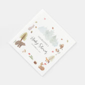 Woodland Animals Herfst Baby shower papier Servet (Hoek)