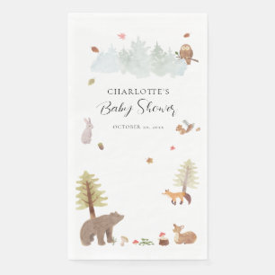 Woodland Animals Herfst Baby shower Servet