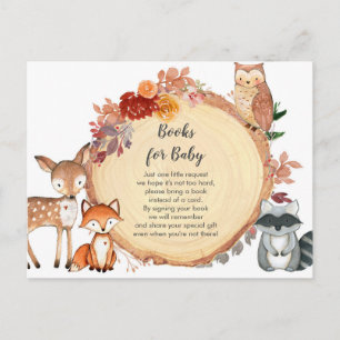 Woodland Animals Herfst Floral Waterverf Baby Boek Briefkaart