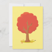 Woodland Animals Herfst Theme Baby shower Kaart (Achterkant)